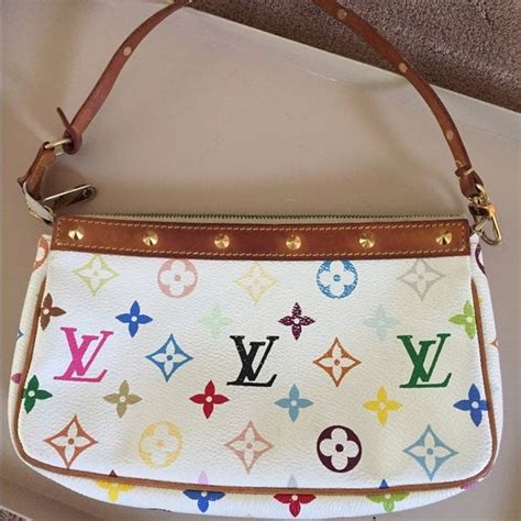 louis vuitton white rainbow bag